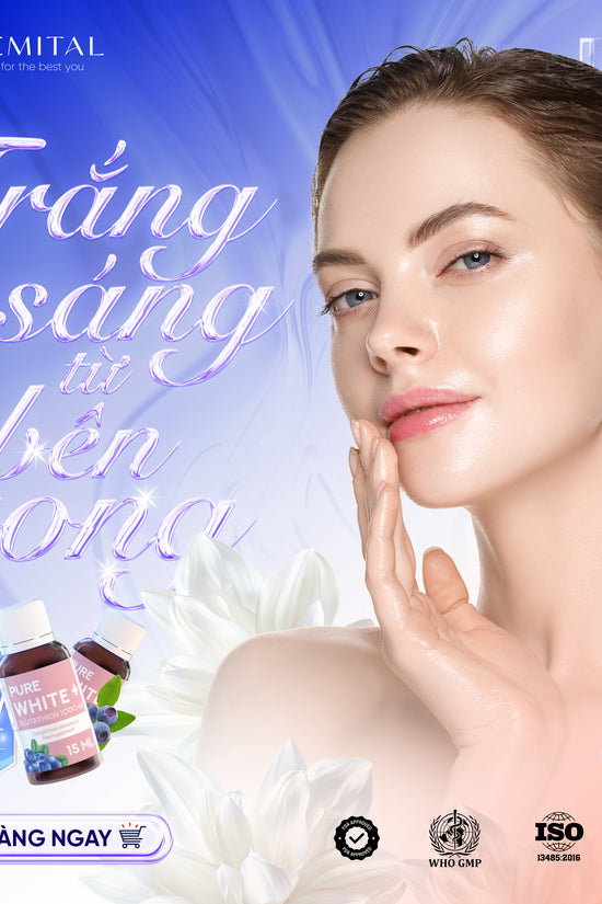 ERIC FAVRE Liposomal Glutathione Liquid with Vitamin C & Zinc – Pure White+ Monodose Supports Skin Radiance, Cellular Antioxidant & Immune Health – 15ml Drink