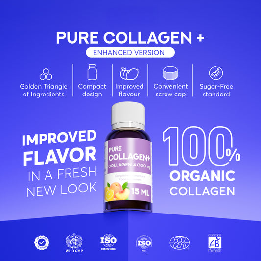 ERIC FAVRE Pure Collagen+ Liquid Collagen for Women – 4000mg Marine Peptides for Radiant Skin, Hair & Nail Health – Hyaluronic Acid, Vitamin E – 10 Shots, Peach Lemon Flavor