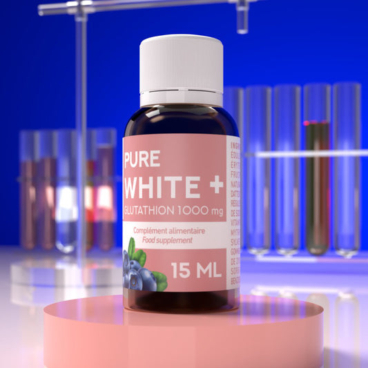 ERIC FAVRE Liposomal Glutathione Liquid with Vitamin C & Zinc – Pure White+ Monodose Supports Skin Radiance, Cellular Antioxidant & Immune Health – 15ml Drink